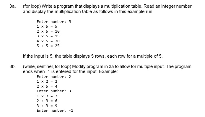 SOLVED: In Python source code, please. Thank you! 3a. (for loop) Write ...