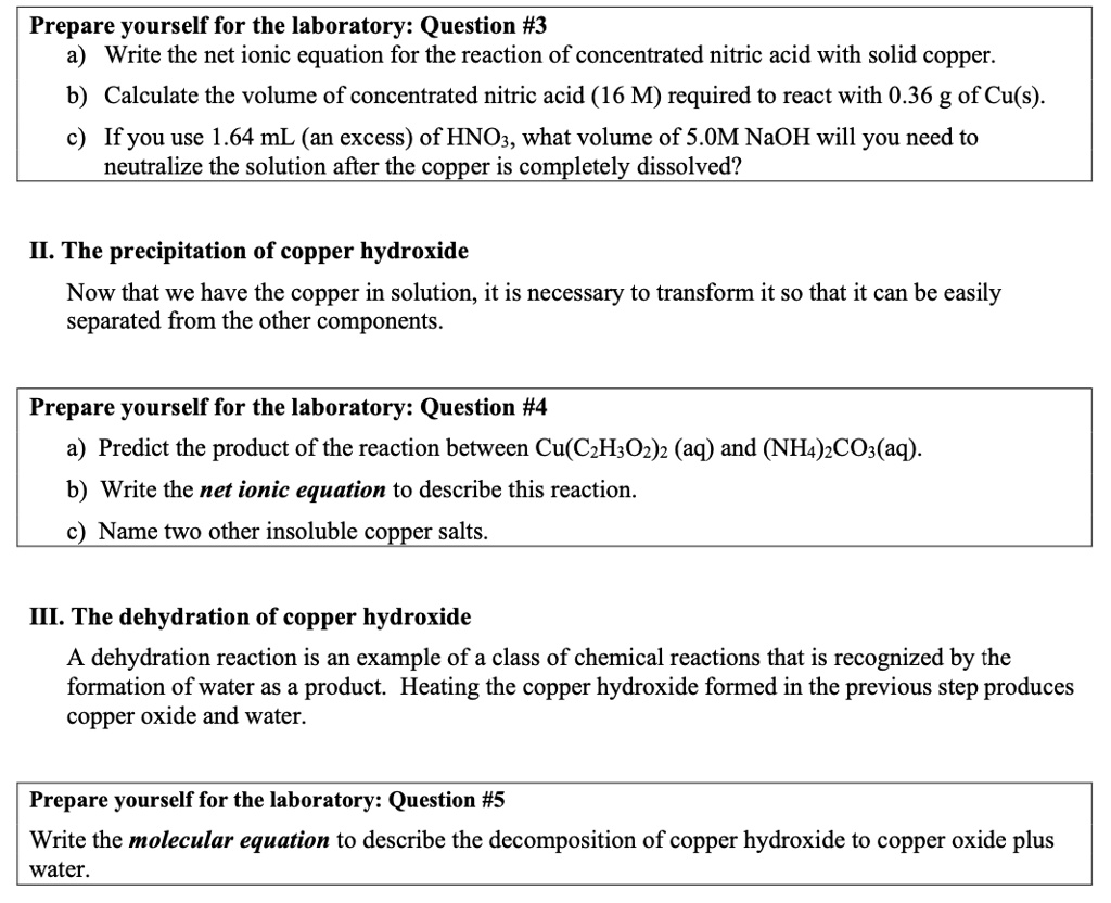 SOLVED Prepare yourself for the laboratory Question 3 a) Write the