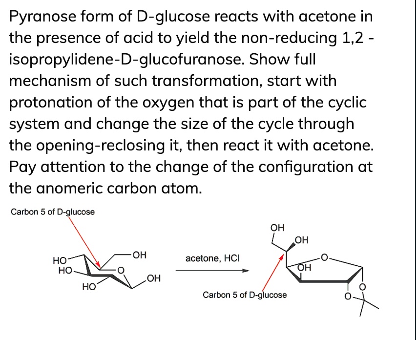 pyranose-form-of-d-glucose-reacts-with-acetone-in-the-solvedlib