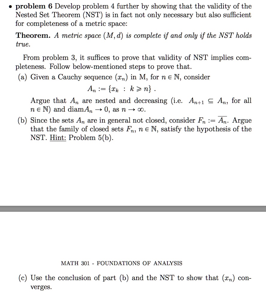 SOLVED: problem 6 Develop problem 4 further by showing that the ...