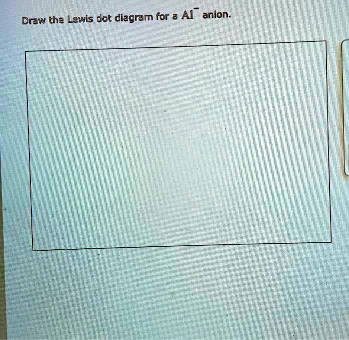 SOLVED: Draw the Lewis dot diagram for Al anion