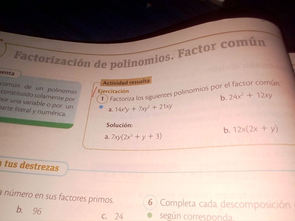 Solved Factoríza Los Siguientes Polinomios Por El Factor Comun Común Factor Factorización De 