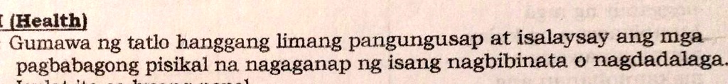 SOLVED: Gumawa Ng Tatlo Hanggang Limang Pangungusap At Isalaysay Ang ...