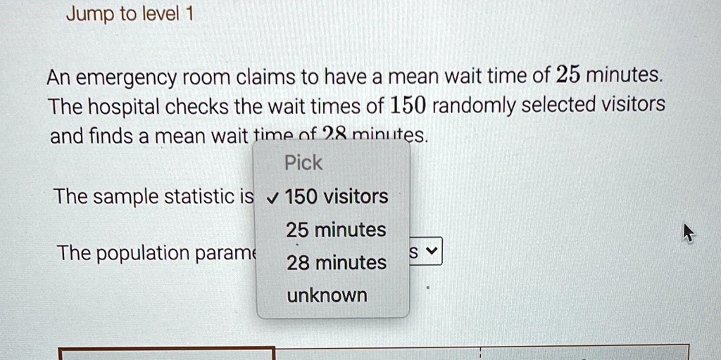 SOLVED I think I'm right? Help please Jump to level An emergency room