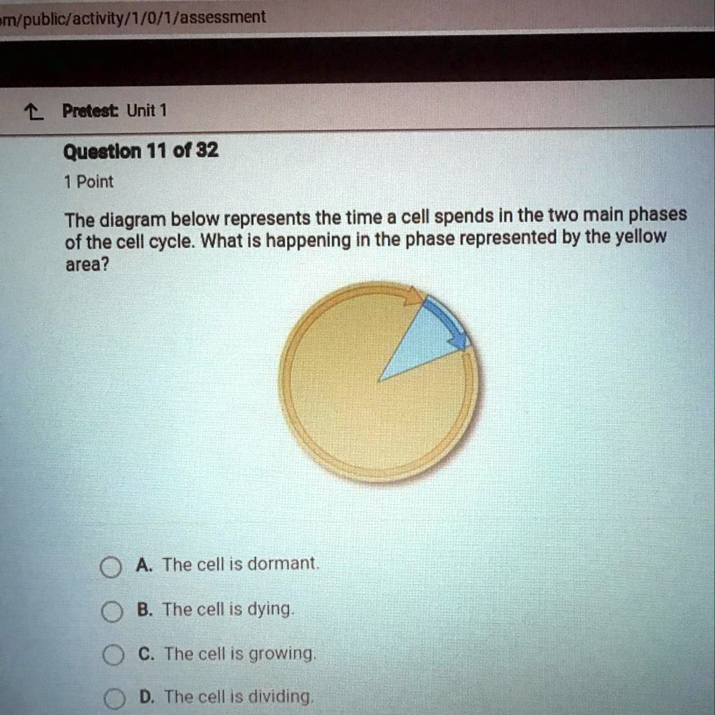 SOLVED: 'the diagram below represents the time a cell spends in the two ...