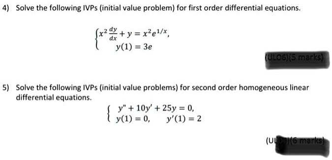 Solve The Following Ivps Initial Value Problem For First Order Solve The Following Ivps Initial Value Problem For First Order