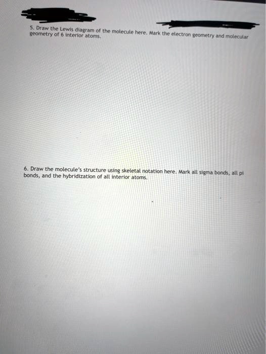 SOLVED: Draw the Lcws diagram of the molecule gcomettv interior atoms ...