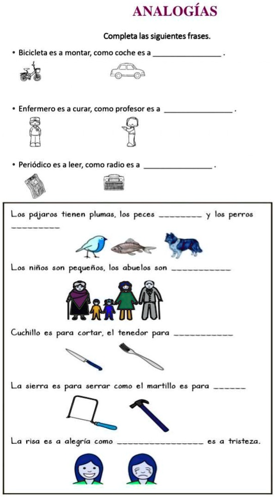 SOLVED: ayudaaaa por fa... :'( ANALOGÉAS Completa las siguientes frases.  Bicicleta es a montar; como coche es Enfermero es curar, como profesor es a  Periódico es leer como radio es a Los