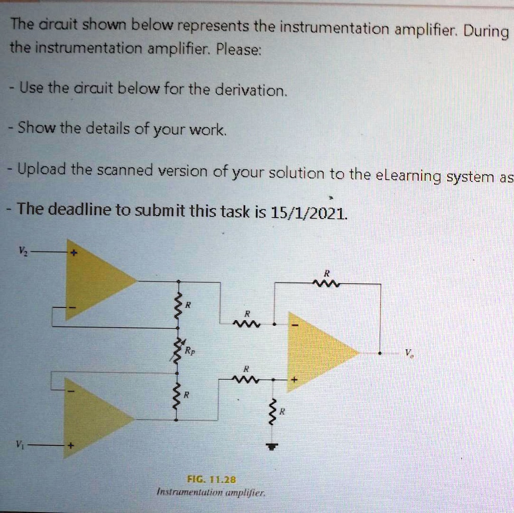 SOLVED The circuit shown below represents the instrumentation