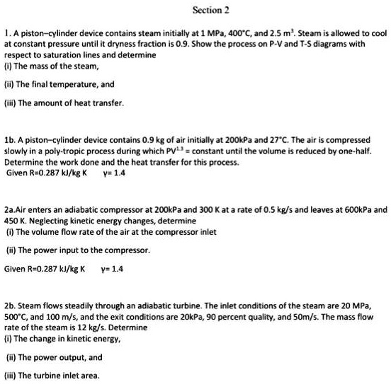 Solved: A Piston-cylinder Device Contains Steam Initially At 1 Mpa 