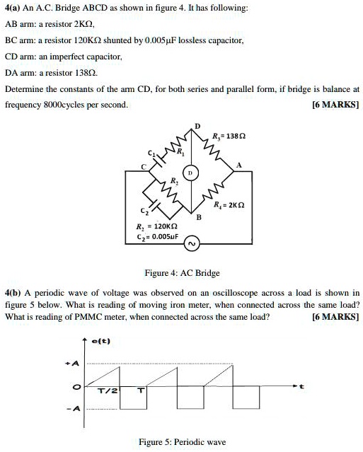 Title: Electrical and Electronic Measurement 4(a) An AC Bridge ABCD as ...