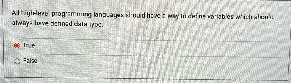 SOLVED: All high-level programming languages should have a way to ...