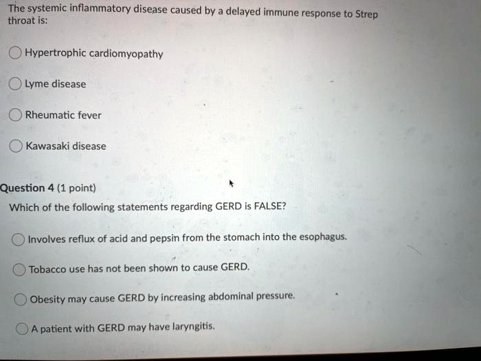 Which Of The Following Is Incorrect About Inflammation SOLVED: The systemic inflammatory disease caused by delayed immune