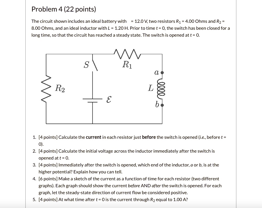 SOLVED Problem 4 (22 points) The circuit shown includes an ideal
