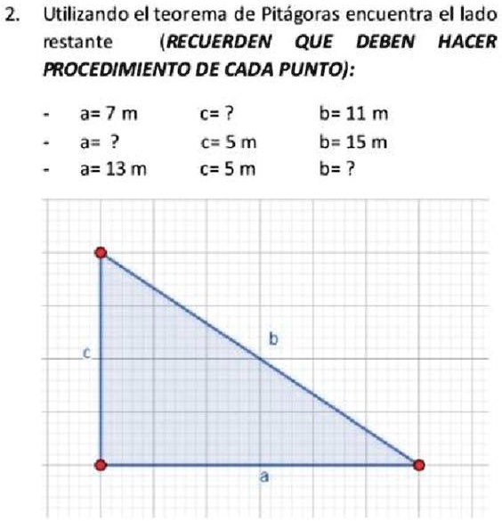 SOLVED: Nesecito Ayuda Con Un Problema De Teorema De Pitagoras Gracias ...