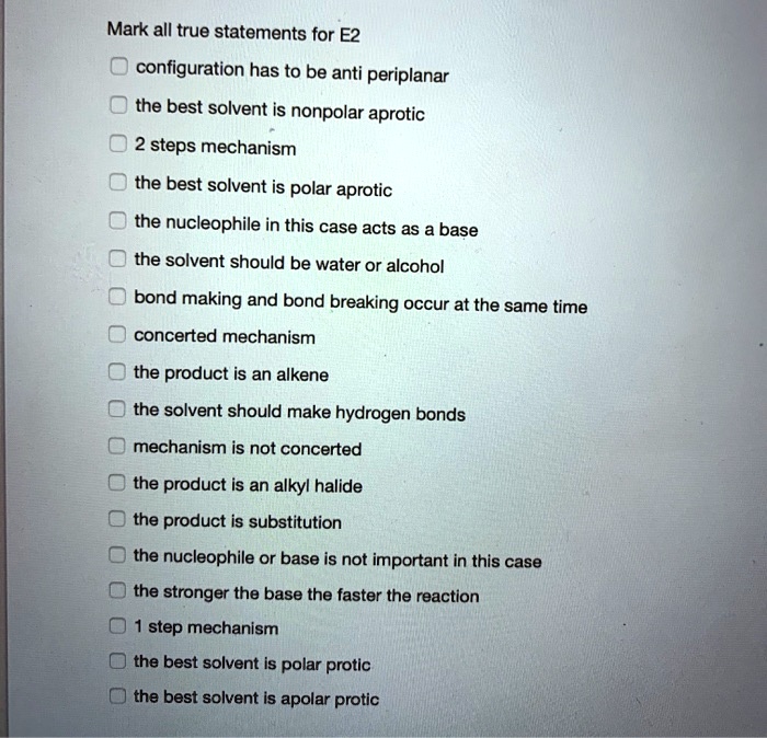SOLVED: Mark all true statements for E2 configuration has to be anti ...