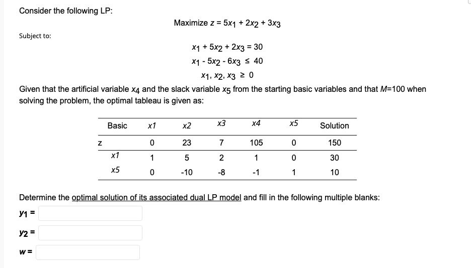 solved-consider-the-following-lp-maximize-z-5x1-2x2-3x3-subject