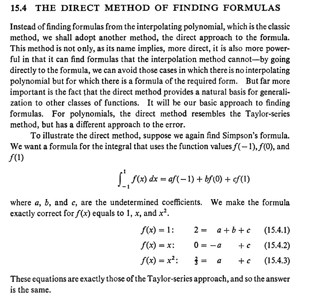 SOLVED: 15.4 THE DIRECT METHOD OF FINDING FORMULAS Instead of finding ...