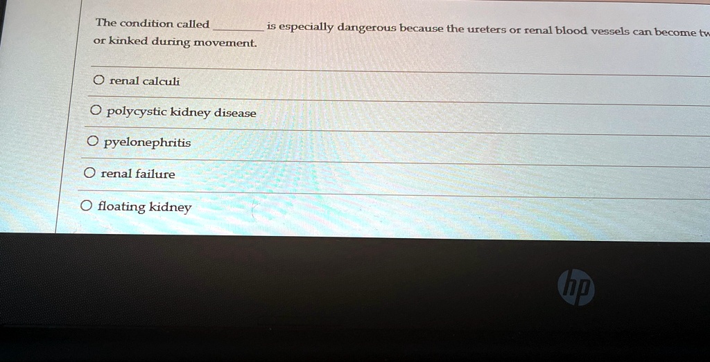 SOLVED The condition called is especially dangerous because the