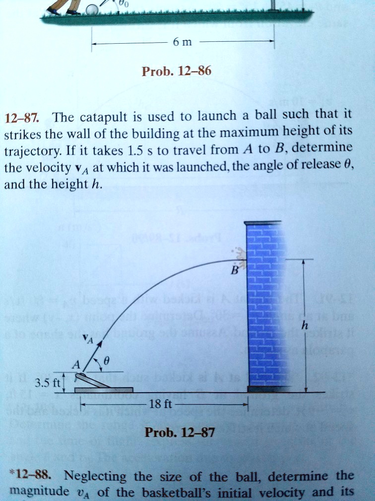 Prob.12-86 12-87. The Catapult Is Used To Launch A Ball Such That It ...