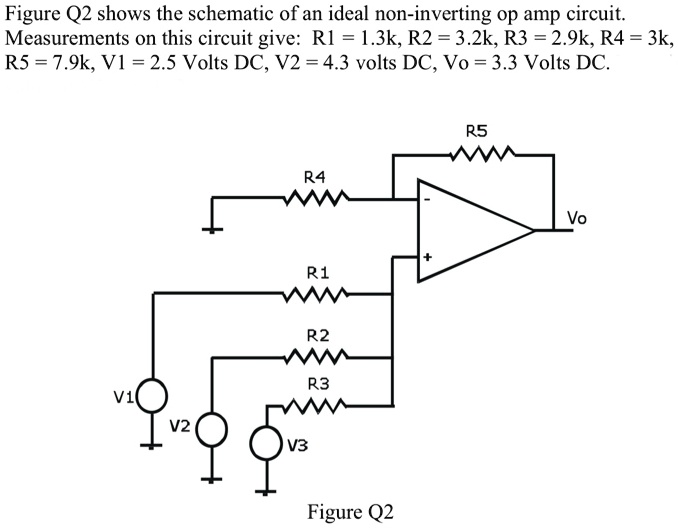 V3 = -5.7V for the amplifier system of Question 2 Figure Q2. What is ...