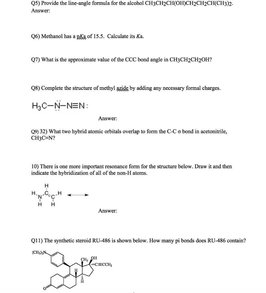 SOLVED: QS) Provide the line-angle formula for the alcohol CH3CH2CH(OH ...