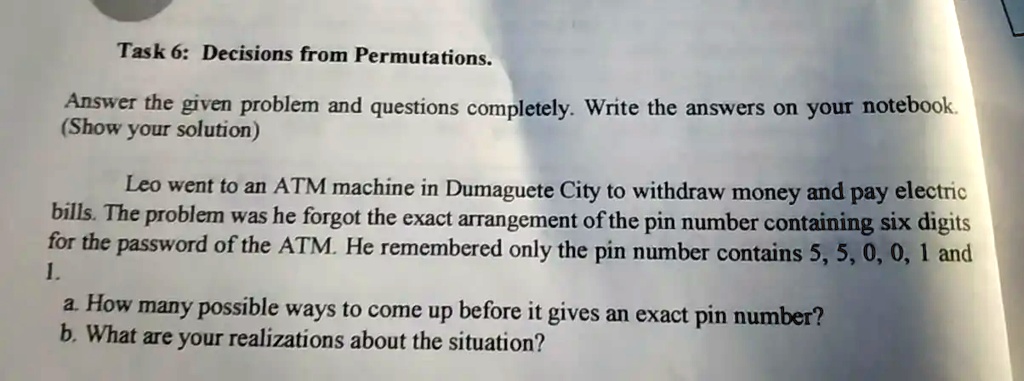 lesson 6 problem solving practice permutations answer key