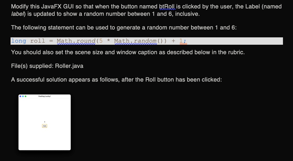 SOLVED: “` import javafx.application.Application; import javafx ...