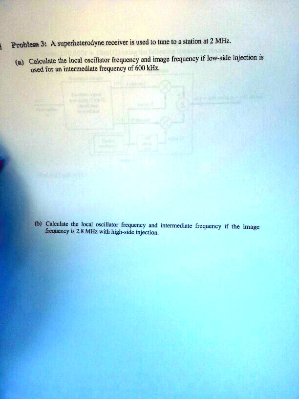 SOLVED Problem 3 A superheterodyne receiver is used to tune to a