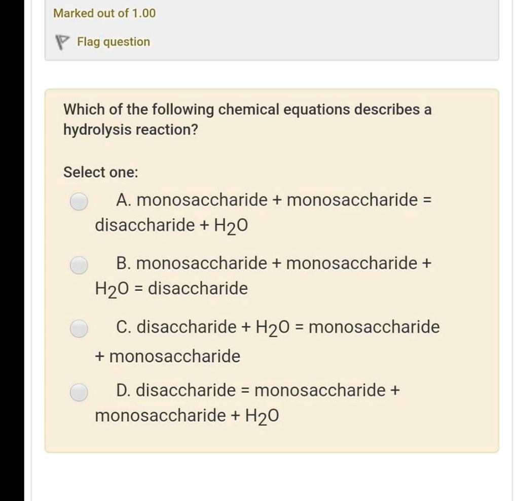 SOLVED Marked out of 1.00 Flag question Which of the following