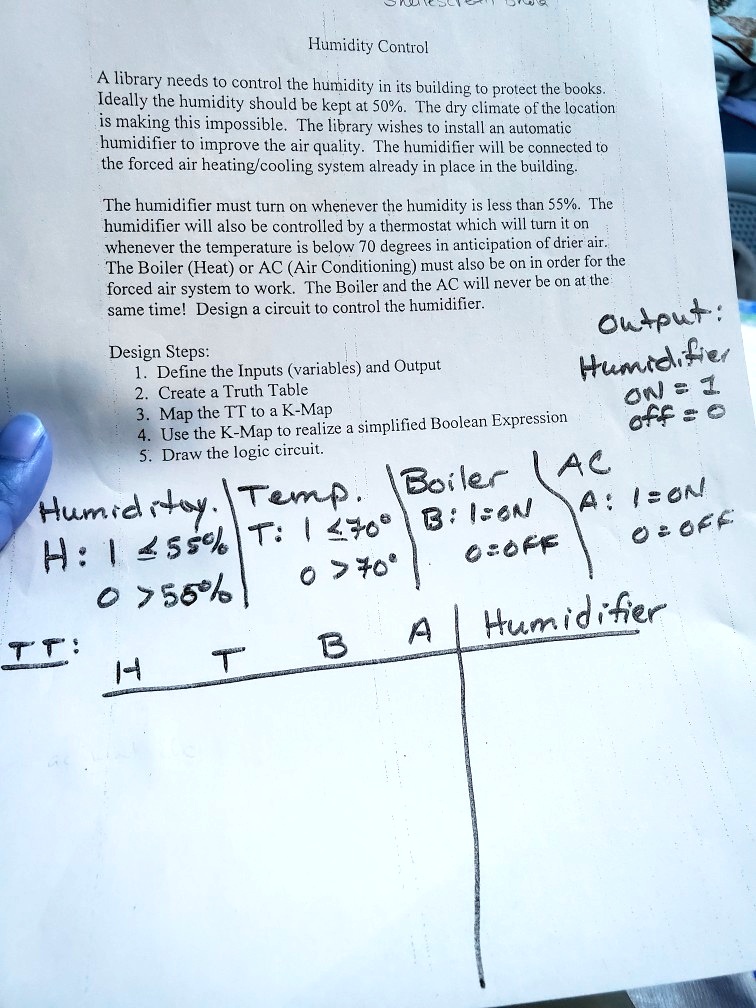 Humidity Control A library needs to control the humidity in its