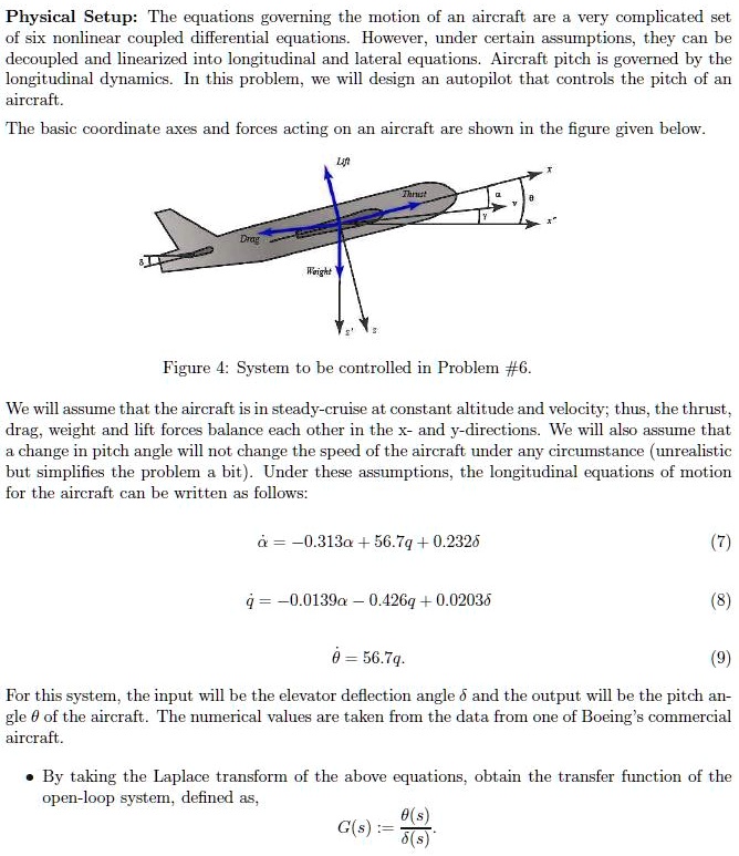 Physical setup the equations governing the motion of an...