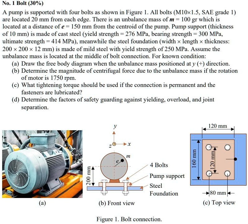 solved-a-pump-is-supported-with-four-bolts-as-shown-in-figure-1-all