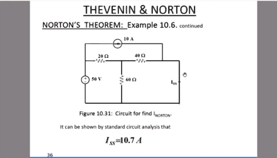 Solved Thevenin Norton Norton S Theorem Example Continued It Can Be