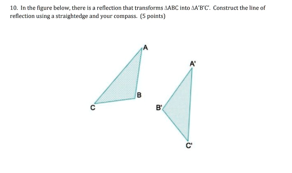 SOLVED: 10. In The Figure Below, There Is A Reflection That Transforms ...