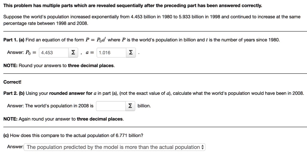 Solved This Problem Has Multiple Parts Which Are Revealed Sequentially