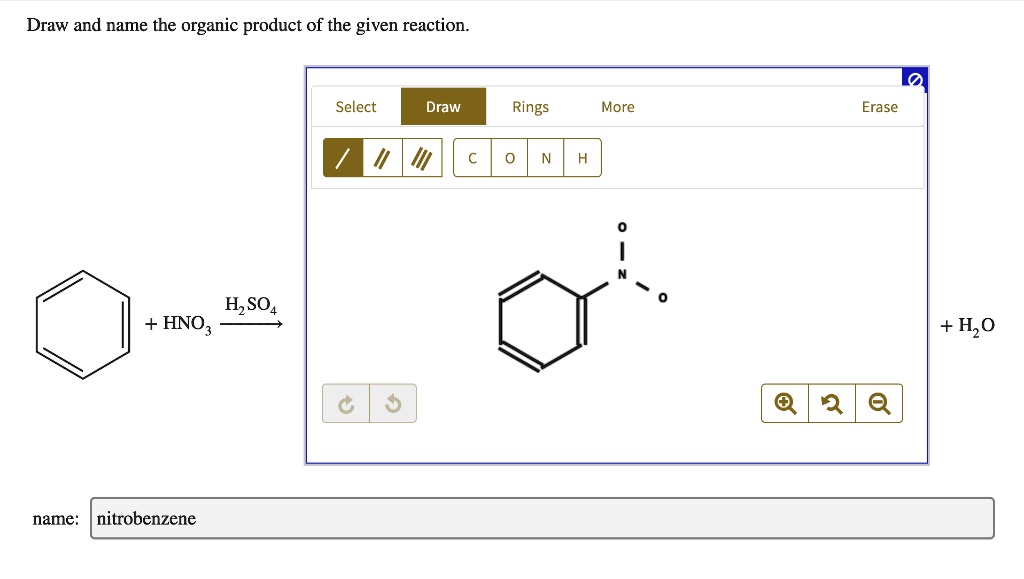 SOLVED Draw and name the organic product of the given reaction. Select