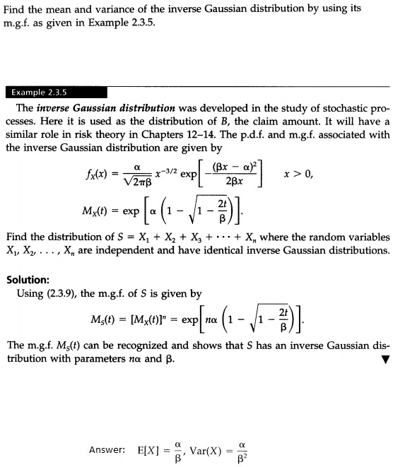 solved-find-the-mean-and-variance-of-the-inverse-gaussian-distribution