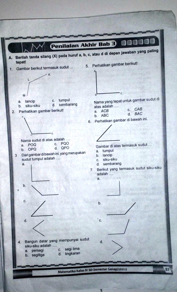 SOLVED: Tolong Ya Di Bantu Dari Soal Nomor 1 Sampai 7 Penilalan Akhir ...