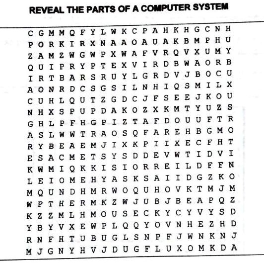 In the puzzle below, look for the 10 hidden computer components and ...