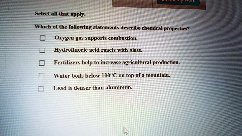 SOLVED Vdan Select all that apply Which of the following statements