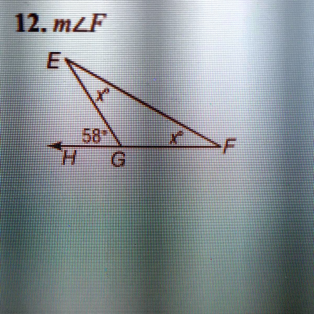 12. m∠ F