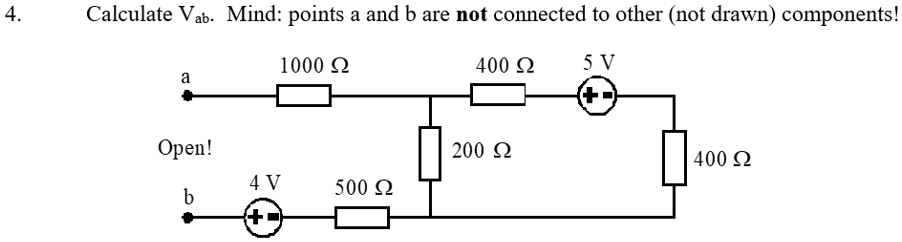 Solved: 4. Calculate Vab. Mind: Points A And B Are Not Connected To 