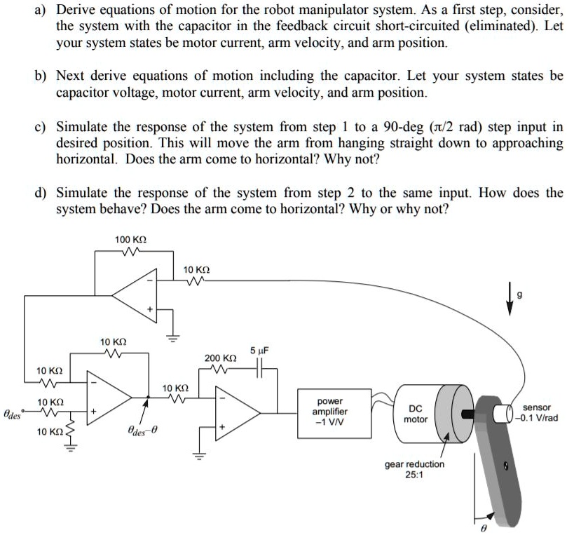 The diagram below shows the base link of a robot manipulator that is ...