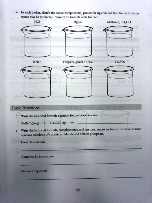 SOLVED: Beaker; sketch the solute component(s) present in aqueous ...