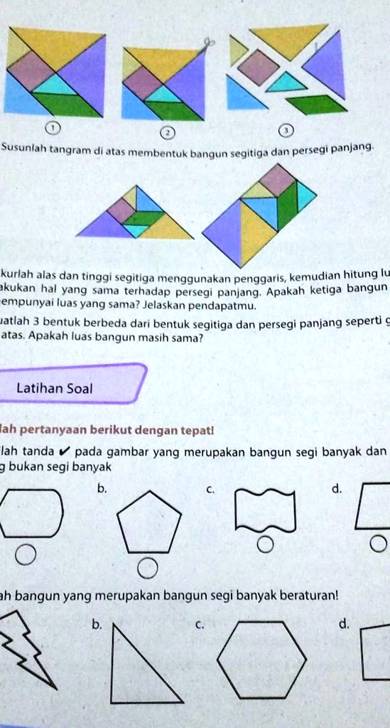 SOLVED: Berilah Berilah Tanda Pada Gambar Yang Merupakan Bangun Segi ...