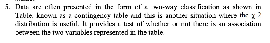 5 data are often presented in the form of two way classification as ...