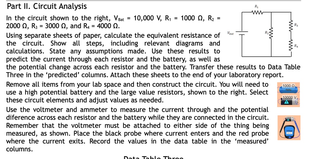 SOLVED Part II. Circuit Analysis In the circuit shown to the right