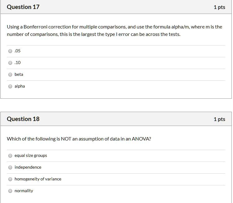 SOLVED Using Bonferroni Correction For Multiple Comparisons And Using Solved using bonferroni correction for multiple comparisons and using