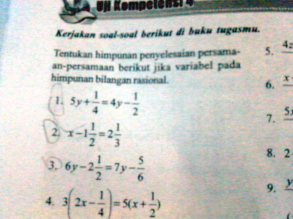 bantuin saya donk please ini buat besok soalnya saya belum faham cuma no 1 3 doank kok tolong jawab ya ck omhbeiedl y kerjakan sosl soat berikut 4i buku tugusmu tentukan humpufan pcnycicu an 16517